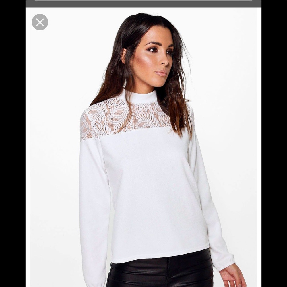 Long sleeve white top